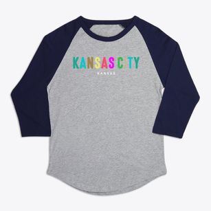 Kansas City Kansas Color Pop Premium Baseball Tee
