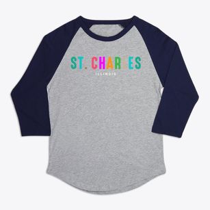 St. Charles Illinois Color Pop Premium Baseball Tee