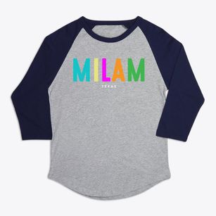 Milam Texas Color Pop Premium Baseball Tee