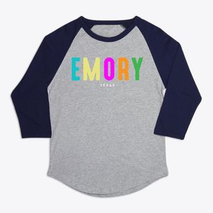 Emory Texas Color Pop Premium Baseball Tee