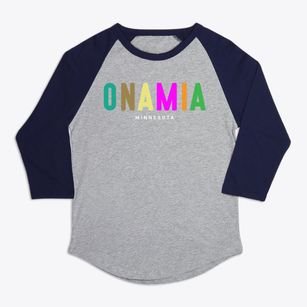 Onamia Minnesota Color Pop Premium Baseball Tee