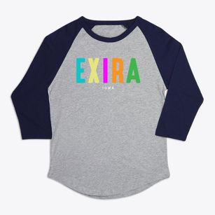 Exira Iowa Color Pop Premium Baseball Tee
