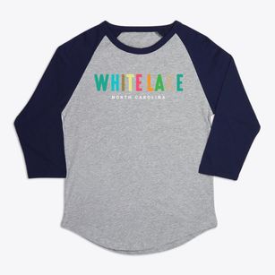 White Lake North Carolina Color Pop Premium Baseball Tee