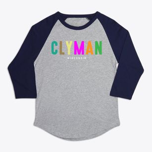 Clyman Wisconsin Color Pop Premium Baseball Tee