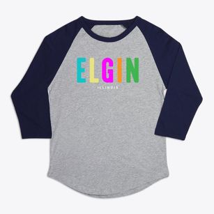 Elgin Illinois Color Pop Premium Baseball Tee