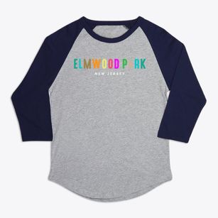 Elmwood Park New Jersey Color Pop Premium Baseball Tee