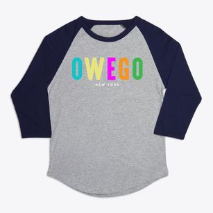 Owego New York Color Pop Premium Baseball Tee