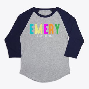 Emery South Dakota Color Pop Premium Baseball Tee
