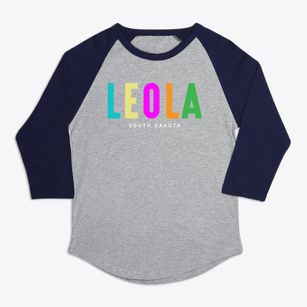 Leola South Dakota Color Pop Premium Baseball Tee