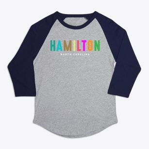 Hamilton North Carolina Color Pop Premium Baseball Tee
