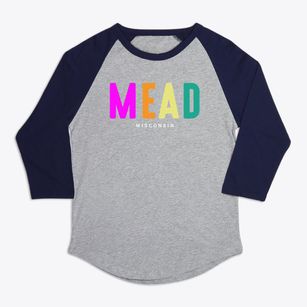 Mead Wisconsin Color Pop Premium Baseball Tee