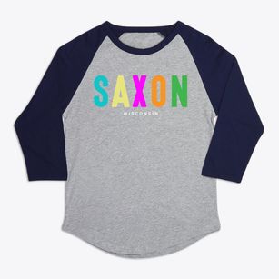 Saxon Wisconsin Color Pop Premium Baseball Tee