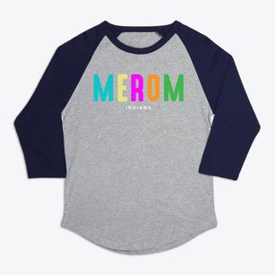 Merom Indiana Color Pop Premium Baseball Tee