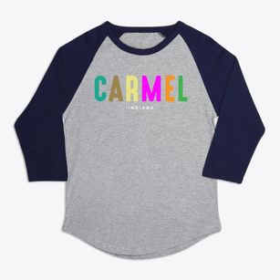Carmel Indiana Color Pop Premium Baseball Tee