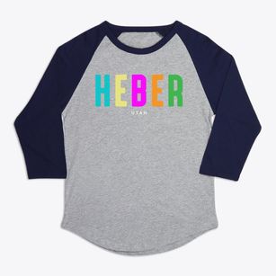 Heber Utah Color Pop Premium Baseball Tee