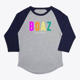 Boaz Wisconsin Color Pop Premium Baseball Tee