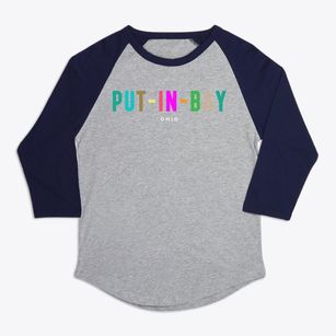 Put-in-bay Ohio Color Pop Premium Baseball Tee