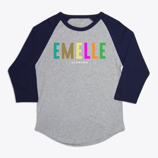 Emelle Alabama Color Pop Premium Baseball Tee