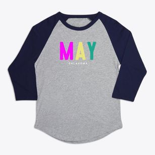 May Oklahoma Color Pop Premium Baseball Tee