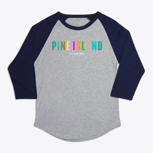 Pine Island Florida Color Pop Premium Baseball Tee