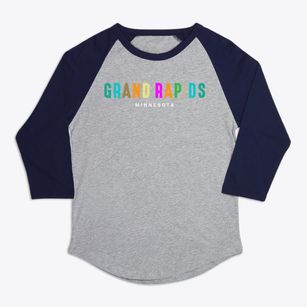 Grand Rapids Minnesota Color Pop Premium Baseball Tee