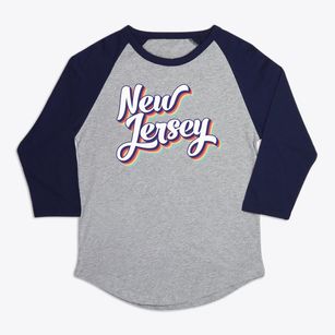  New Jersey Retro Candy Vibes Premium Baseball Tee