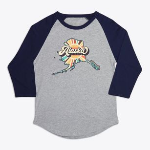  Alaska Retro Art Premium Baseball Tee