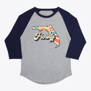  Florida Retro Art Premium Baseball Tee