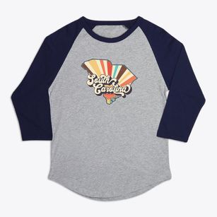  South Carolina Retro Art Premium Baseball Tee