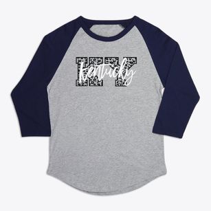  Kentucky Leopard Text Premium Baseball Tee