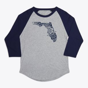  Florida Mandala Premium Baseball Tee