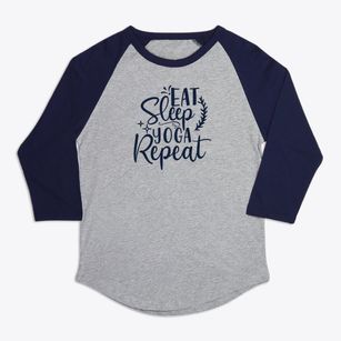   Eat Sleep Yoga Repeat Premium Baseball Tee