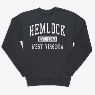 Hemlock West Virginia Classic Established Premium Crewneck Sweatshirt