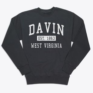 Davin West Virginia Classic Established Premium Crewneck Sweatshirt