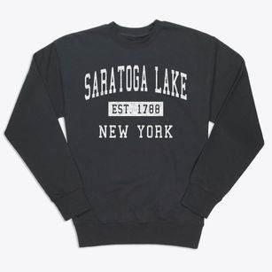 Saratoga Lake New York Classic Established Premium Crewneck Sweatshirt