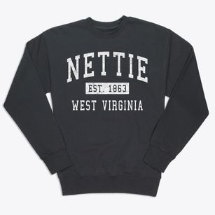 Nettie West Virginia Classic Established Premium Crewneck Sweatshirt