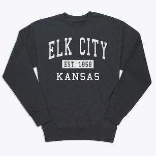Elk City Kansas Classic Established Premium Crewneck Sweatshirt