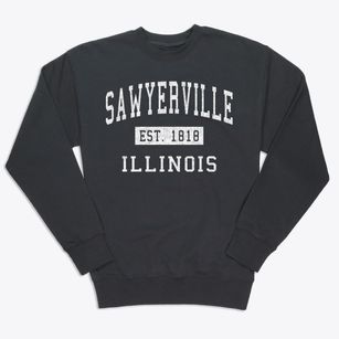 Sawyerville Illinois Classic Established Premium Crewneck Sweatshirt
