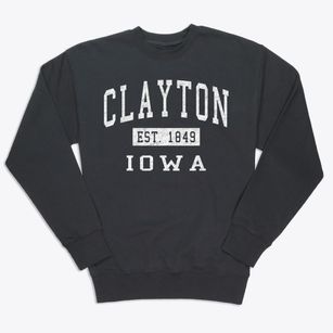 Clayton Iowa Classic Established Premium Crewneck Sweatshirt