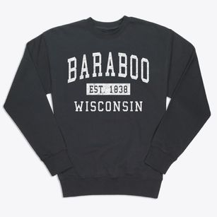 Baraboo Wisconsin Classic Established Premium Crewneck Sweatshirt