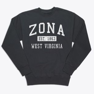 Zona West Virginia Classic Established Premium Crewneck Sweatshirt