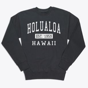 Holualoa Hawaii Classic Established Premium Crewneck Sweatshirt