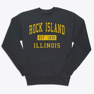 Rock Island Illinois Classic Established Premium Crewneck Sweatshirt