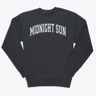 Midnight Sun Family Learning Center Varsity Arch Premium Crewneck Sweatshirt