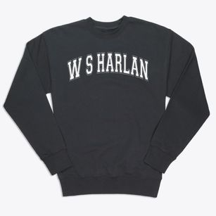 W S Harlan Elementary School Varsity Arch Premium Crewneck Sweatshirt