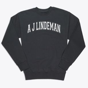 A J Lindeman Elementary School Varsity Arch Premium Crewneck Sweatshirt