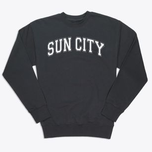 Sun City Elementary School Varsity Arch Premium Crewneck Sweatshirt