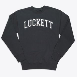 Luckett Christian Preschool Kindergarten Varsity Arch Premium Crewneck Sweatshirt