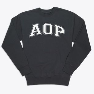 Academy Of Oak Park-mendota Varsity Arch Premium Crewneck Sweatshirt