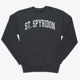 Saint Spyridon Greek Parochial School Varsity Arch Premium Crewneck Sweatshirt